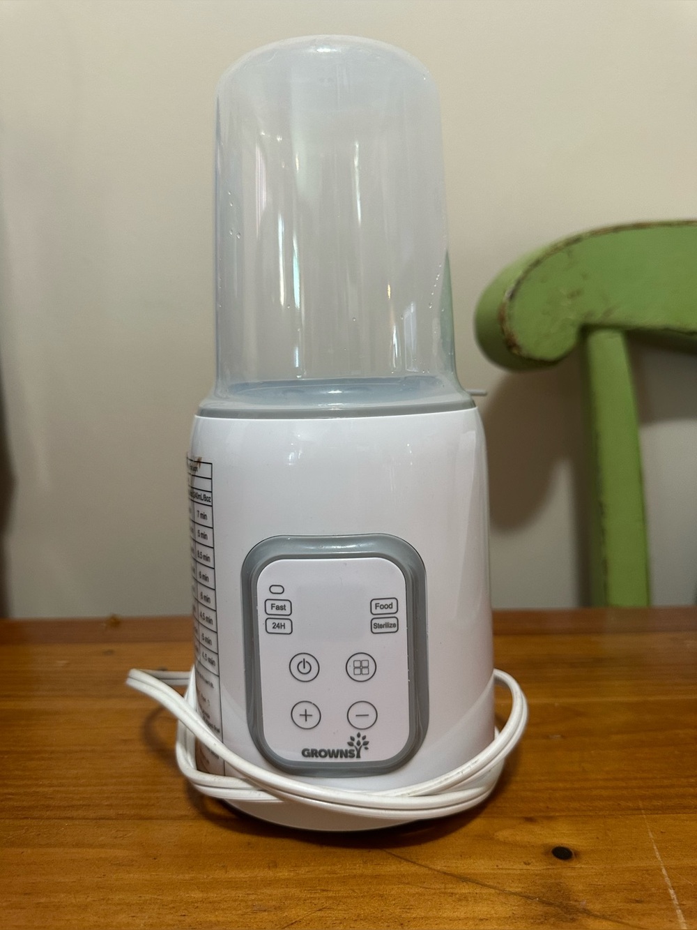 Grownsy 8-in-1 Fast Baby Bottle Warmer Sterilizer